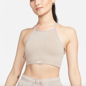 Nike | Taupe Seamless Ribbed Sports Bra